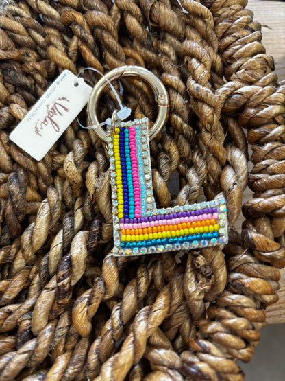 Color Your World Initial Keychain