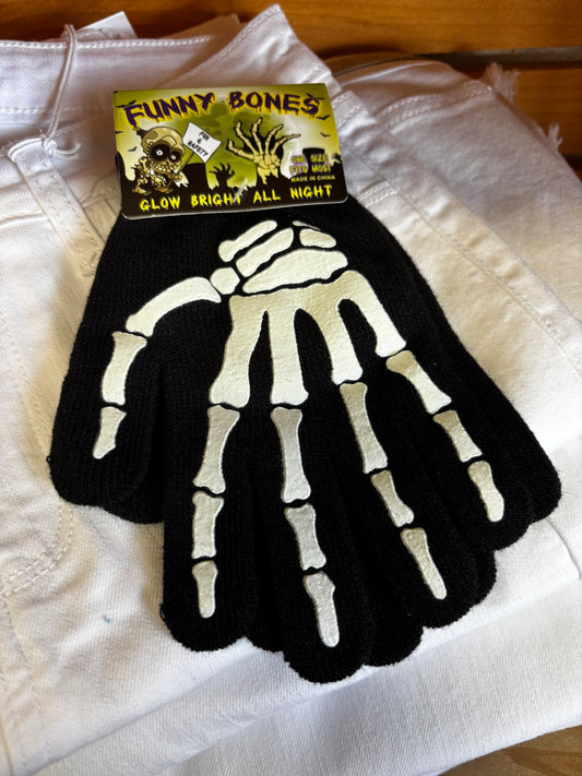 Funny Bones Glow-In-The-Dark Gloves