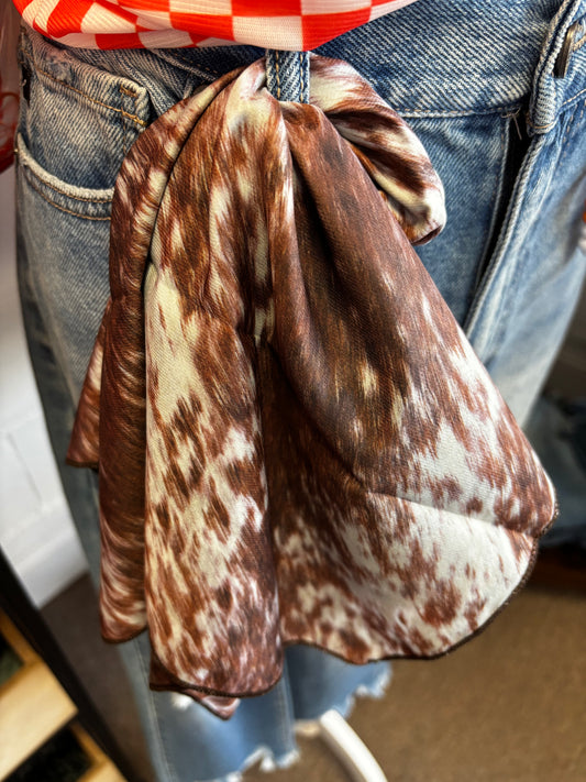 Cow Hide Wild Rag