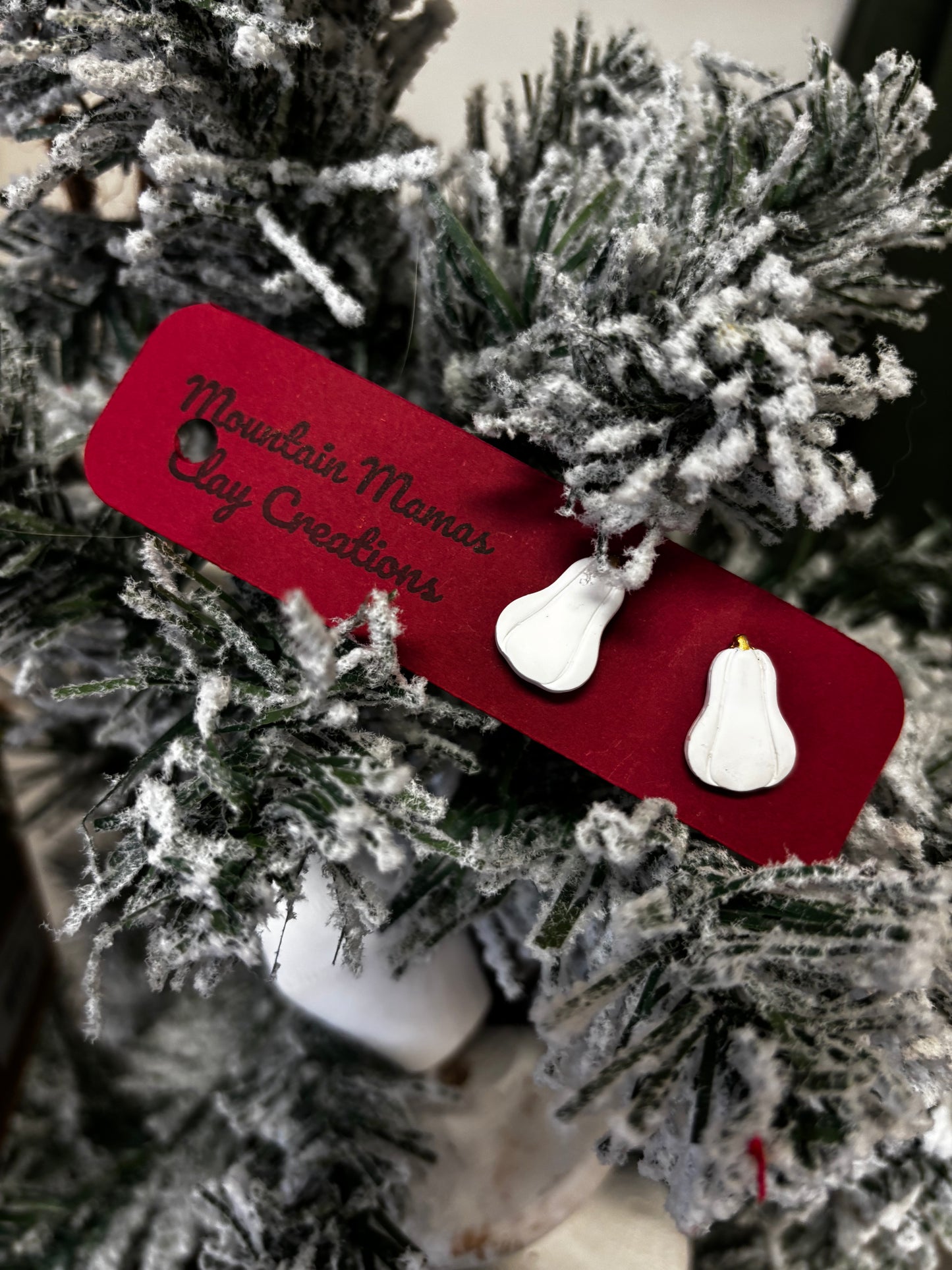 Clay Gourd Stud Earrings