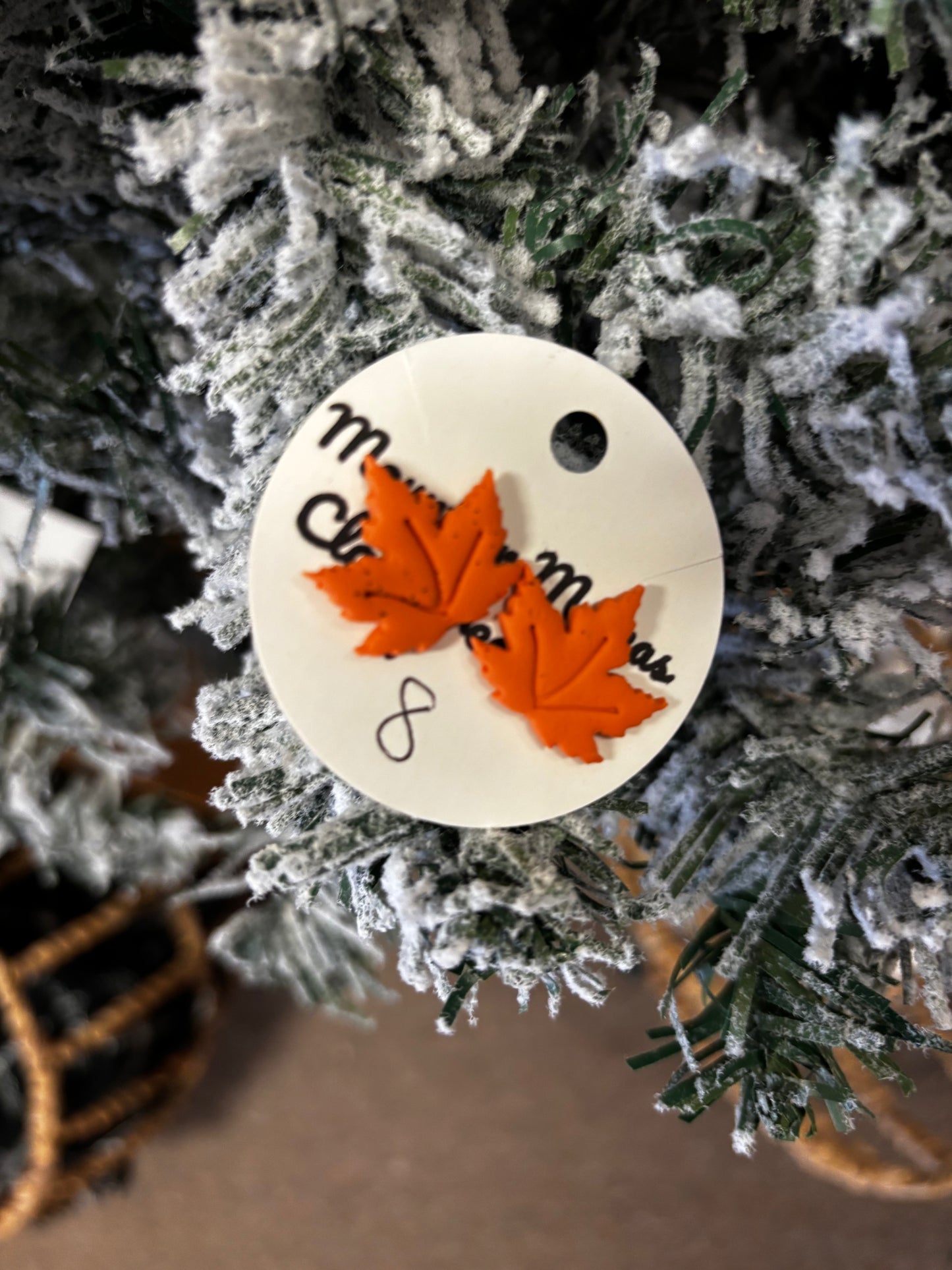 Clay Leaf Stud Earrings