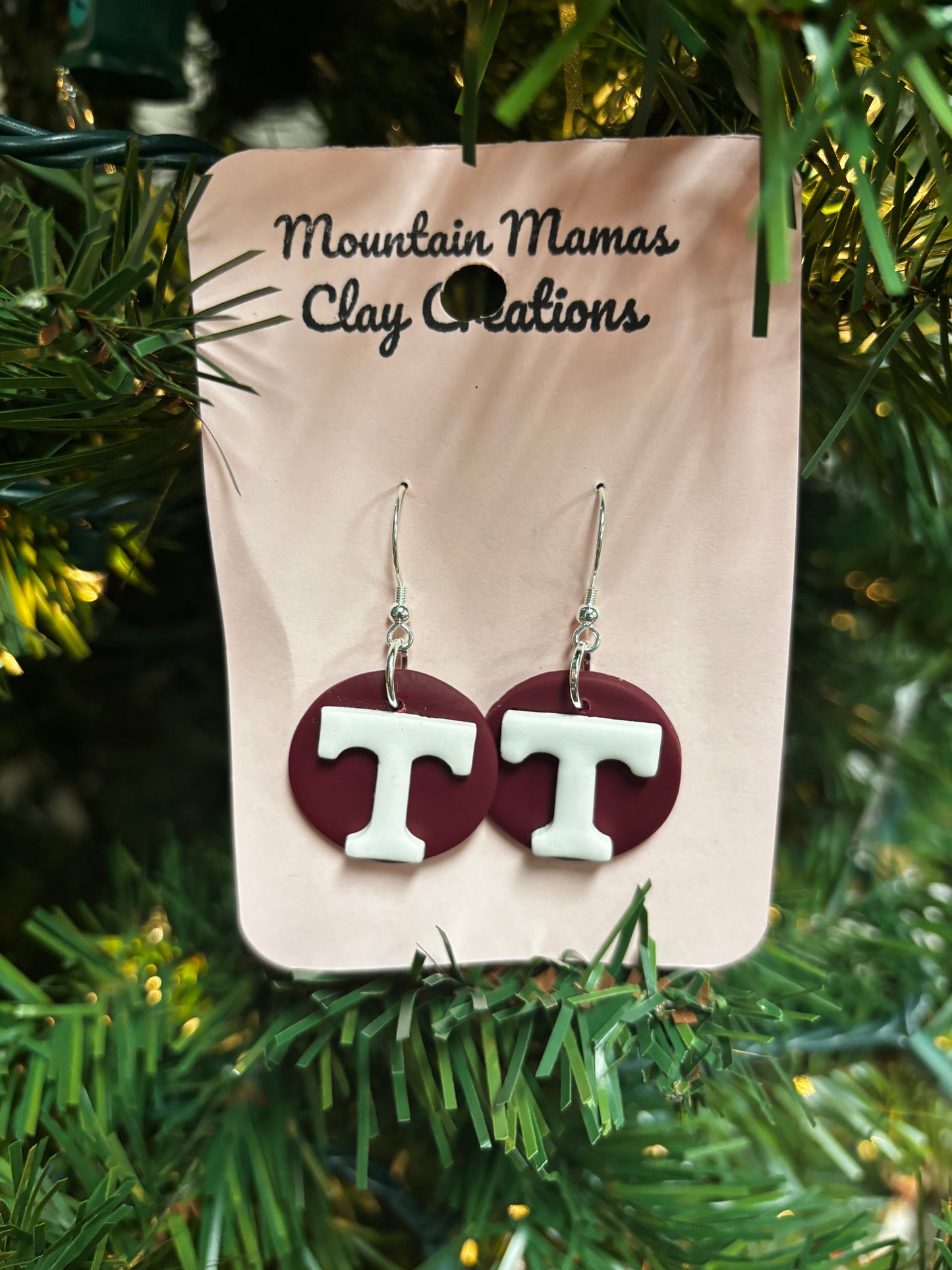 Clay Tellico Bears Dangle Earrings
