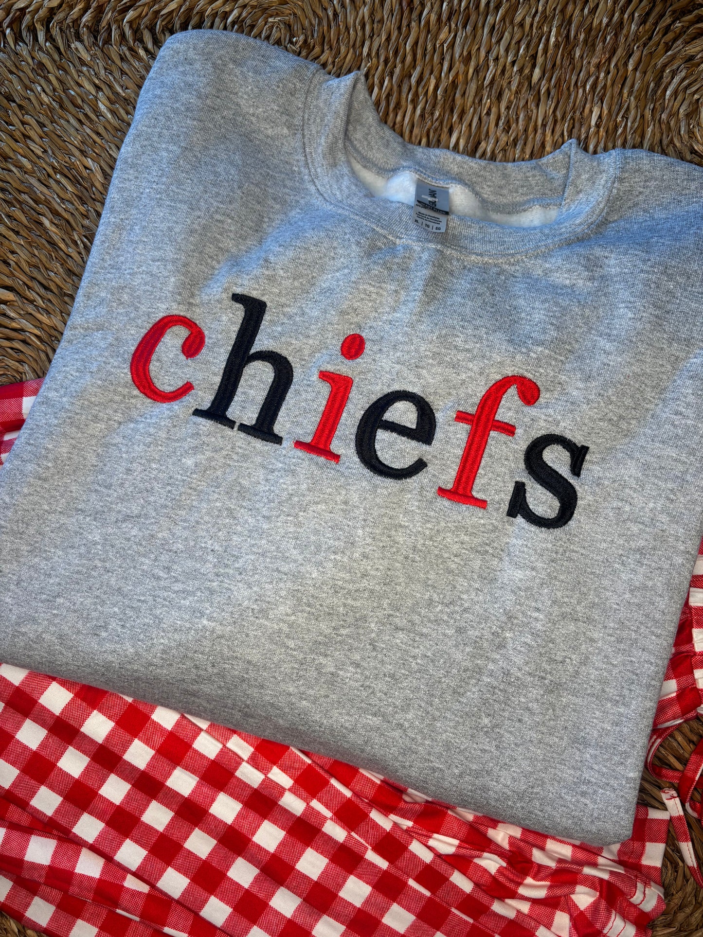 Chiefs Embroidered Crewneck