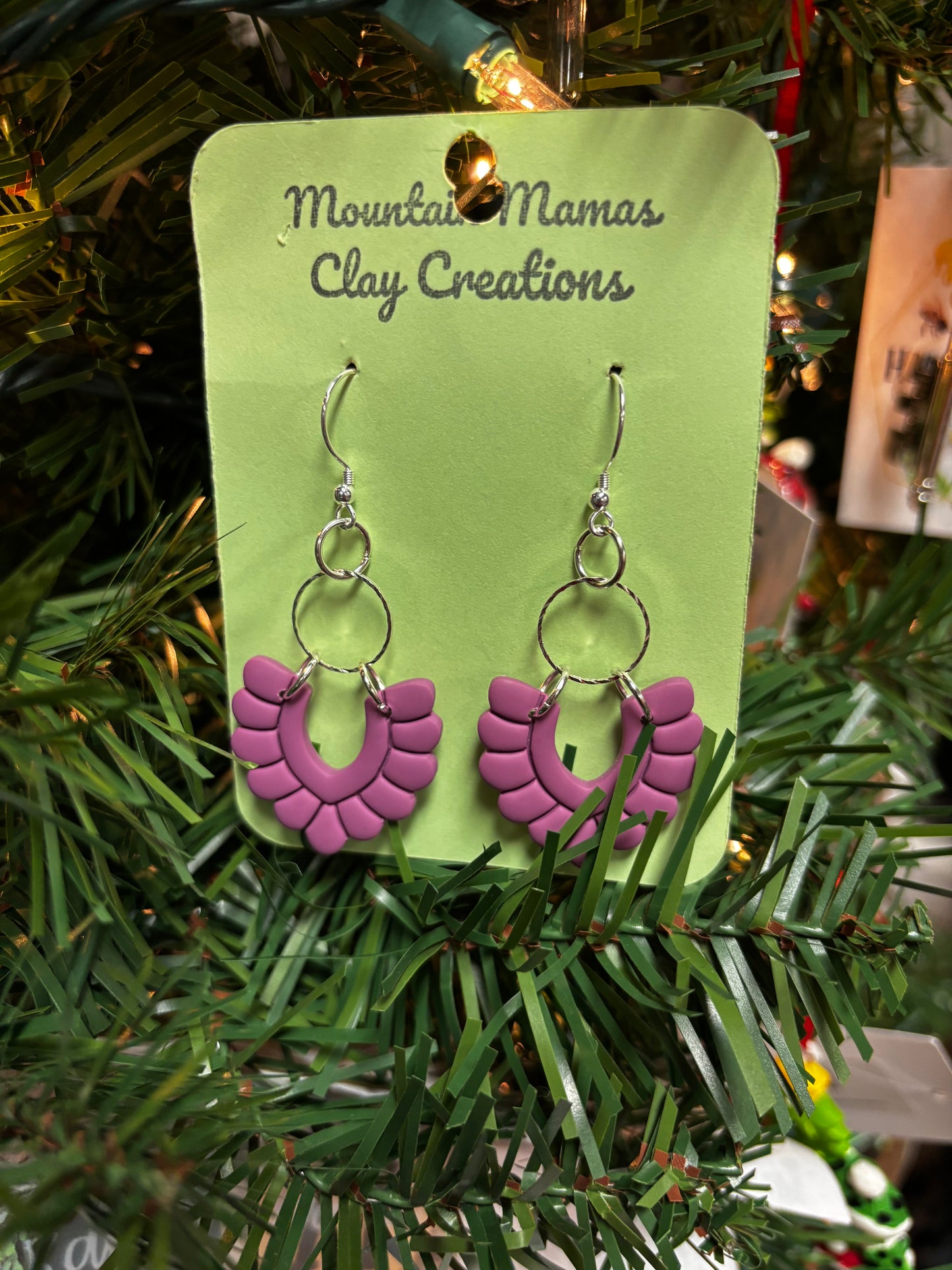 Clay Fan Dangle Earrings