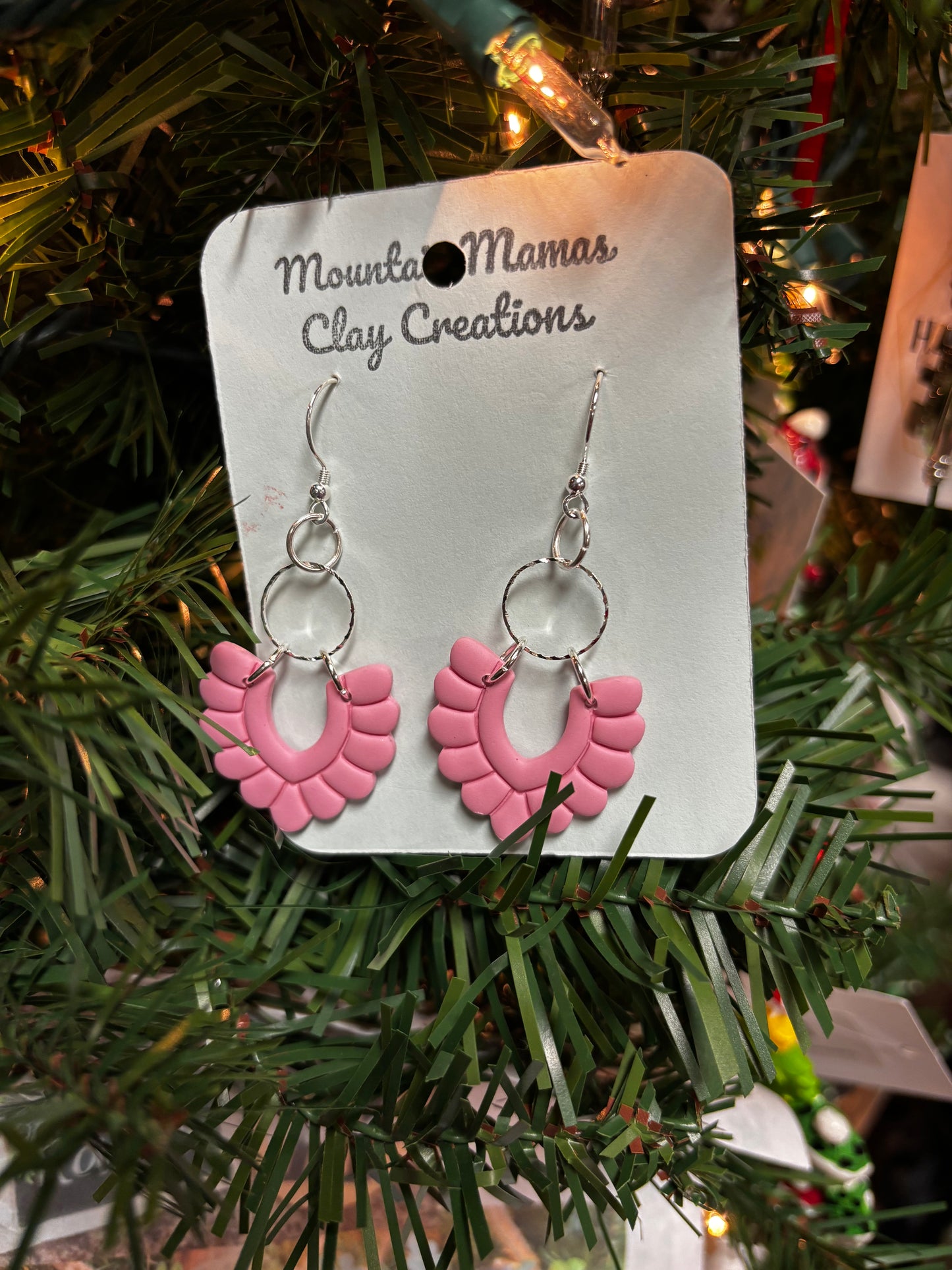 Clay Fan Dangle Earrings