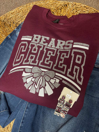 Bears Cheer Glitter Sweatshirt