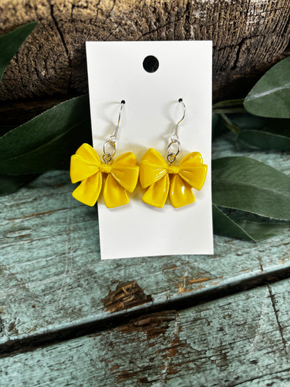 Pastel Bow Dangle Earrings