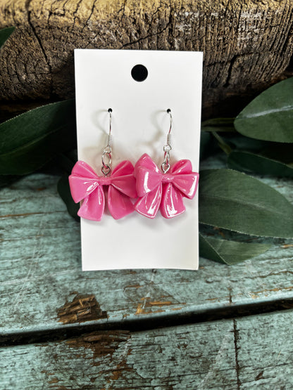 Pastel Bow Dangle Earrings