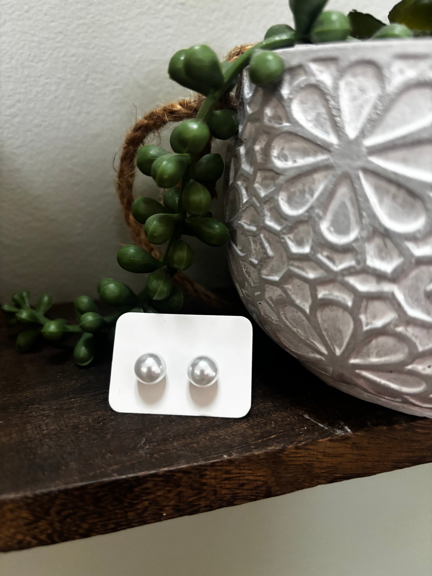 Double Faux Pearl Earrings