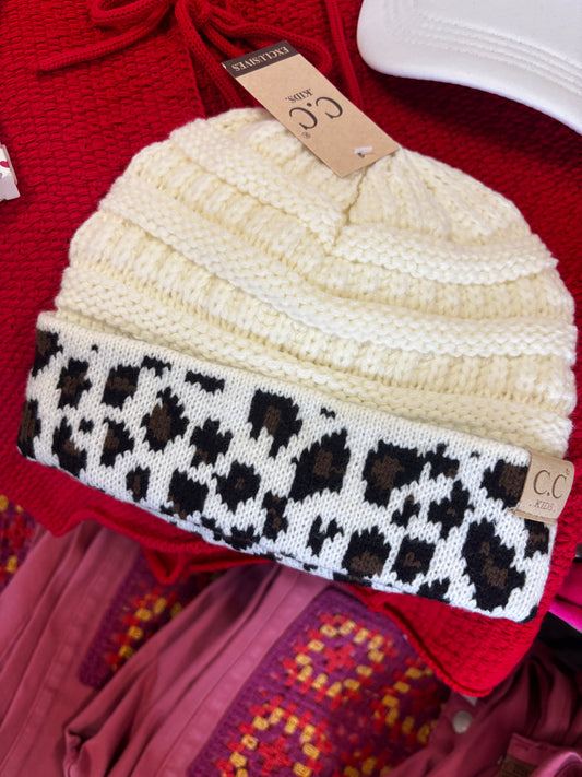 C.C. Kids Beanie Leopard Cuff