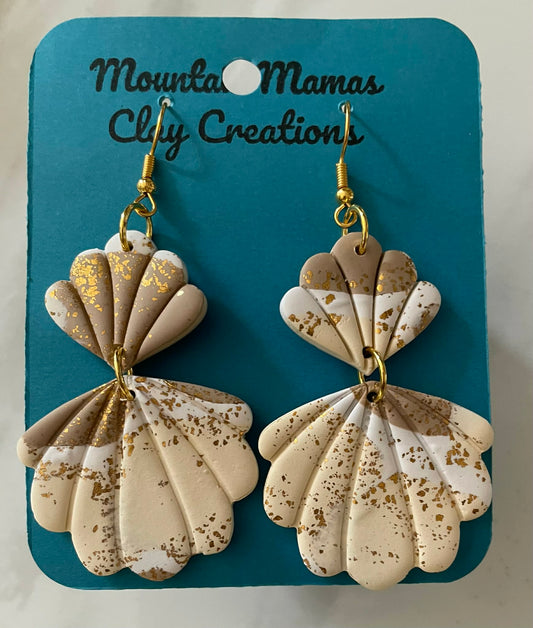 Off to the Beach Clay Earrings