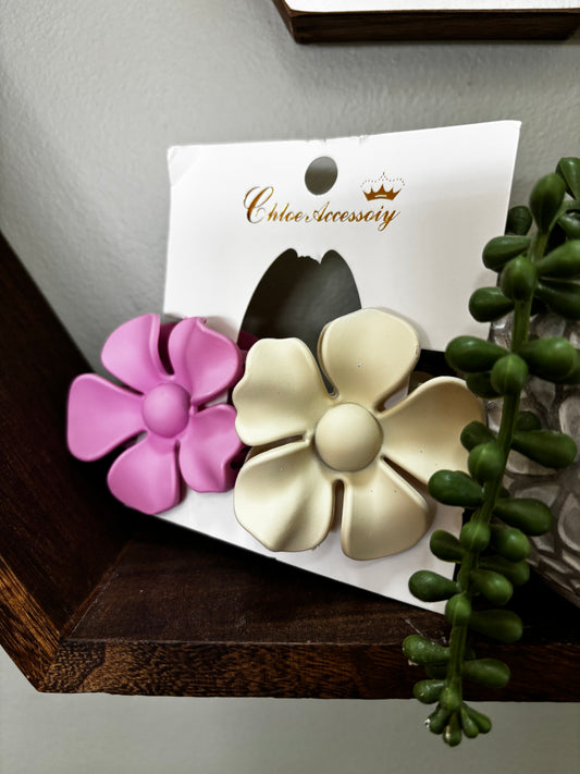 Flower Claw Clips - 2 Pack