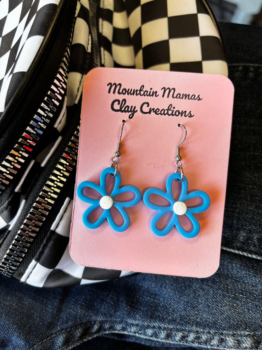 Stencil Daisy Clay Earrings