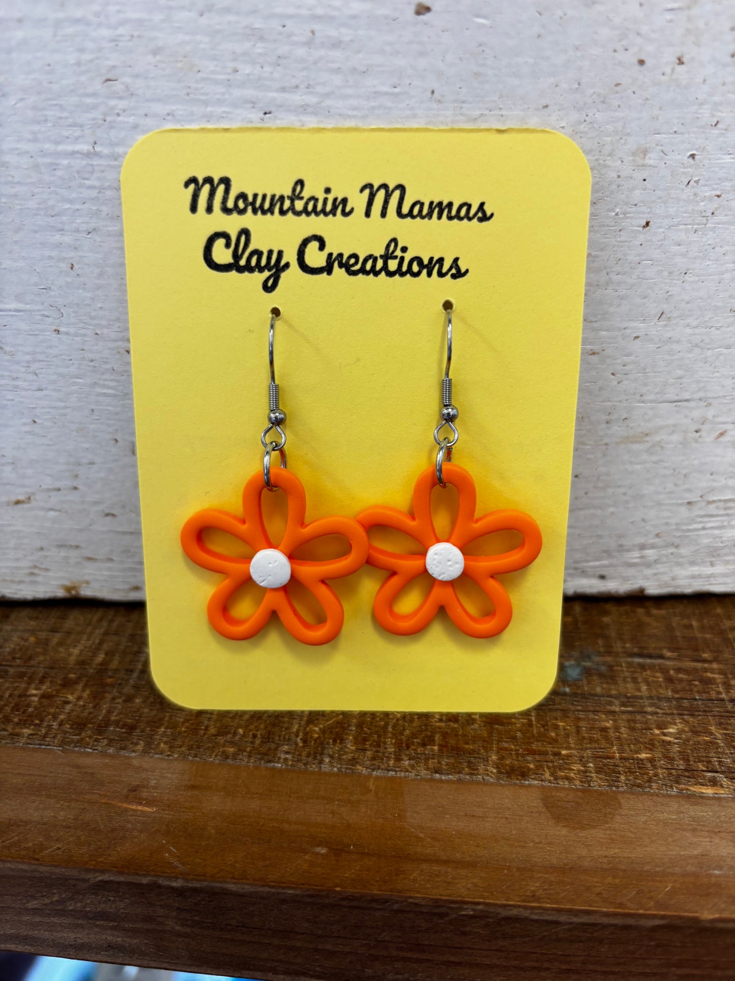 Stencil Daisy Clay Earrings