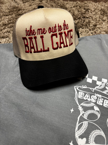Ball Game CC Embroidered Trucker Hat