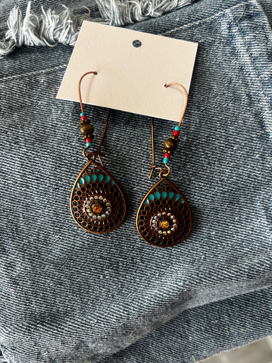 Boho Vintage Multi Colored Earrings