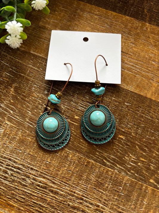 Turquoise Vintage Drop Earrings