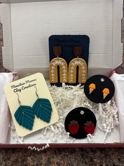 Hand Crafted Clay Monthly Earring Box - June