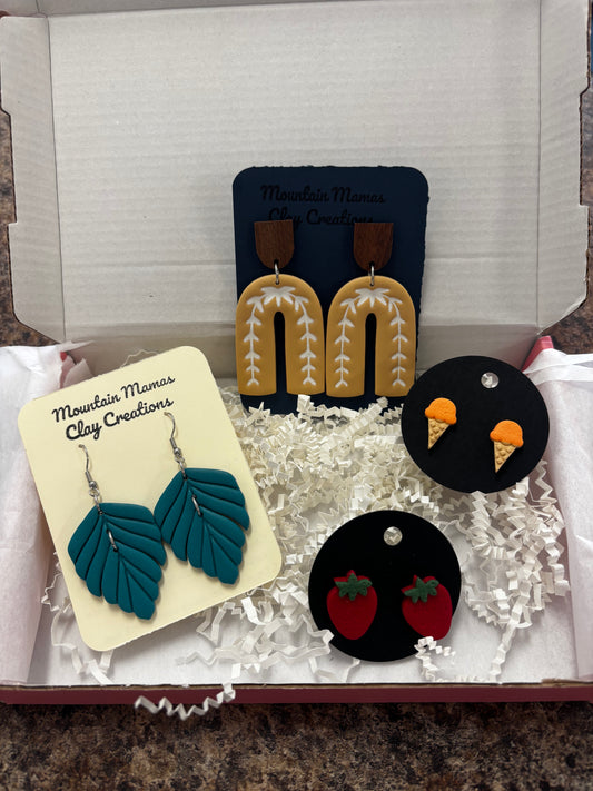 Hand Crafted Clay Monthly Earring Box - June