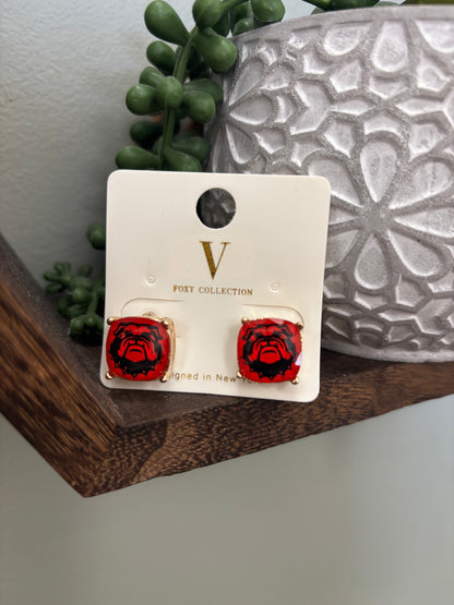 College Football Stud Earrings