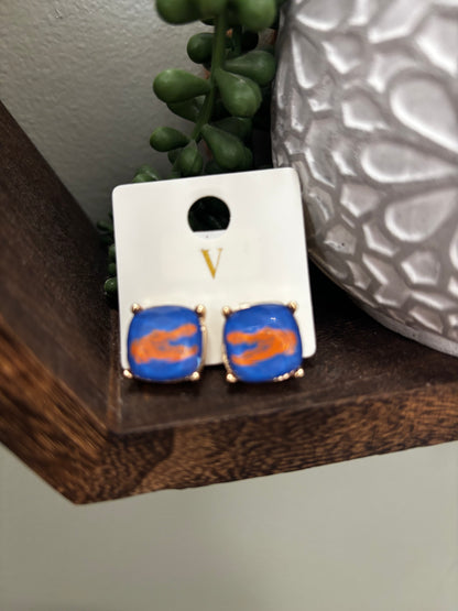 College Football Stud Earrings
