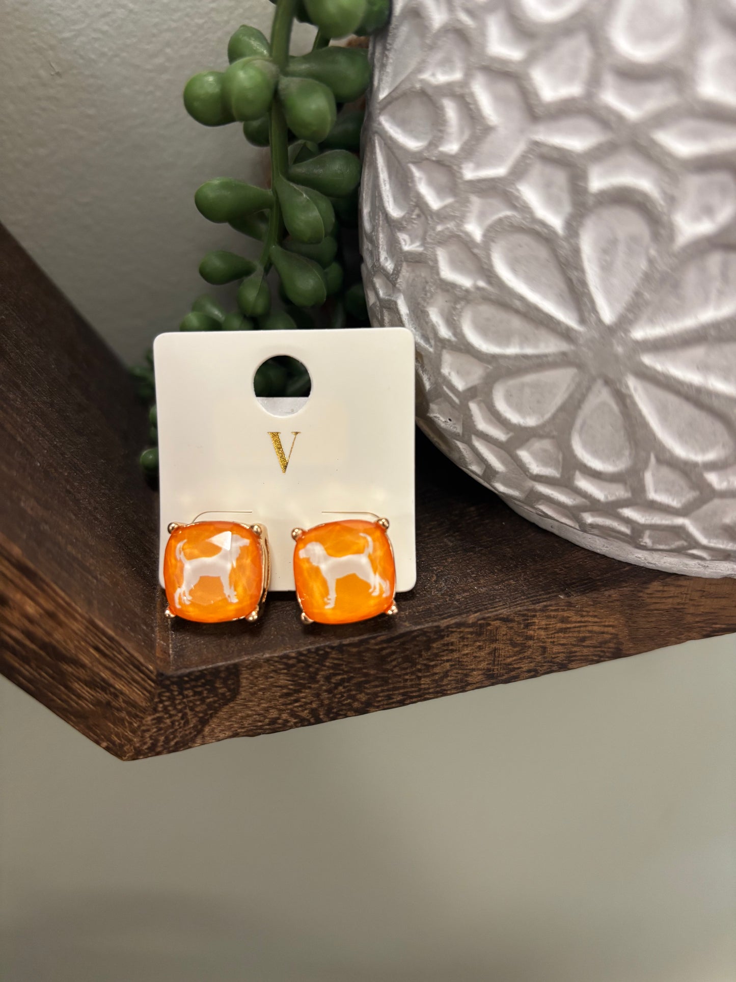 College Football Stud Earrings