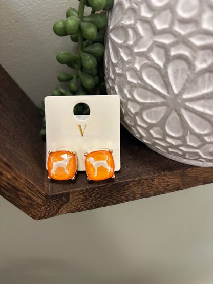 College Football Stud Earrings