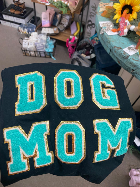 Dog Mom Chenille Patch Tee Size 2X