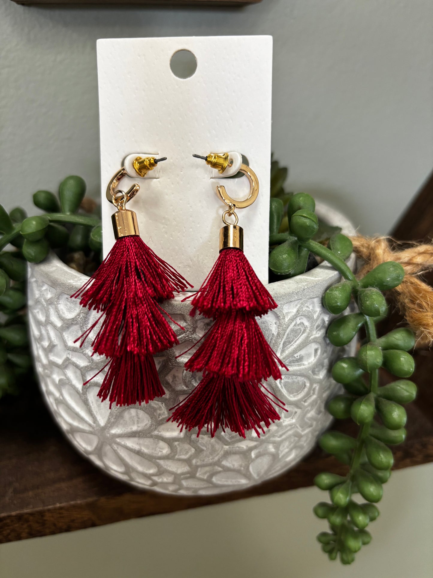 Tiered Tassel Earrings