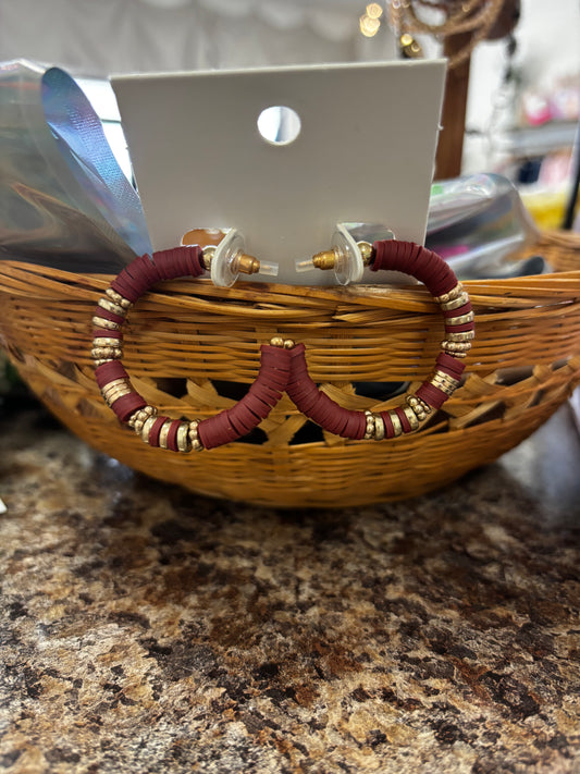 Beaded Hoop Earrings
