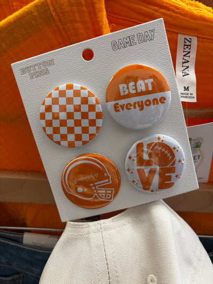 Game Day Button Pin