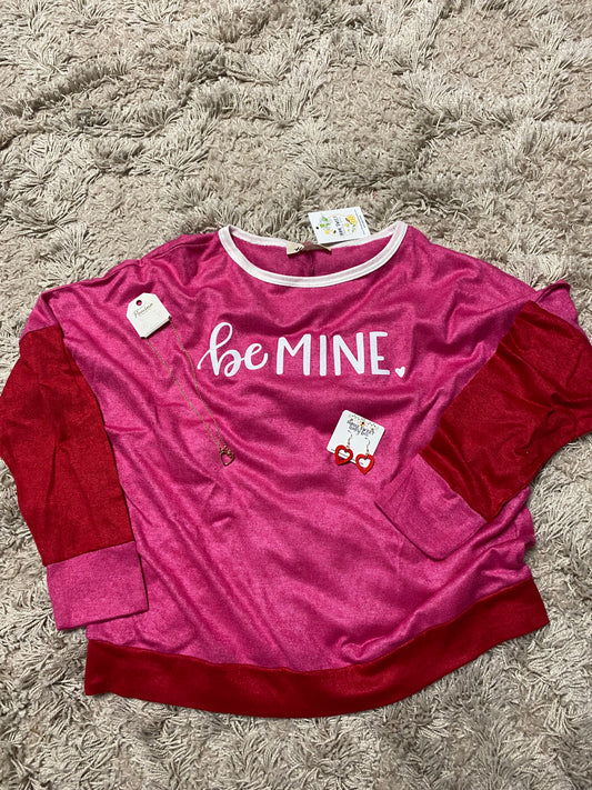 Pink & Red "Be Mine" Script