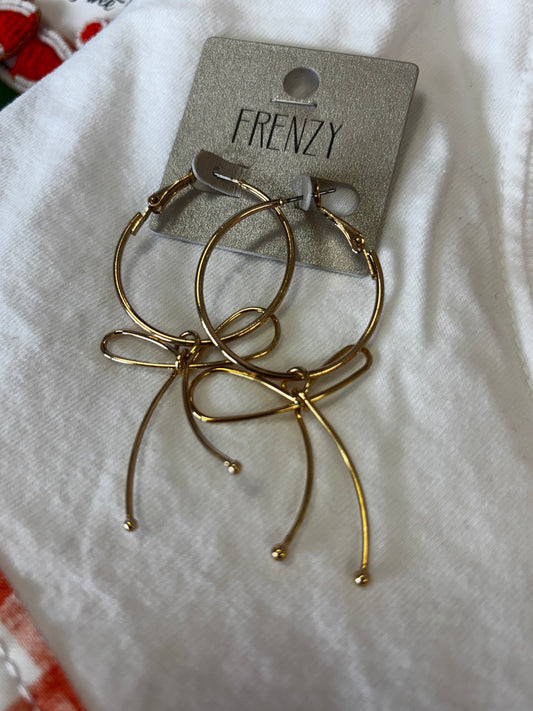 Bow Detail Hoop Earrings