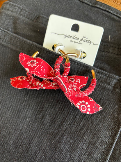 Bandana Hoop Earrings