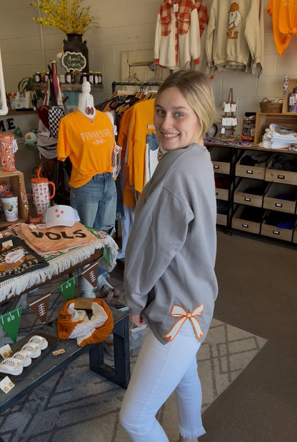 Embroidered Tennessee Side Bow Crew