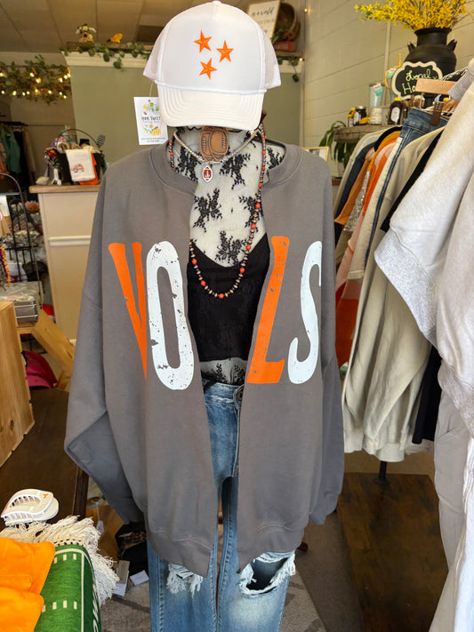 Orange & White VOLS Open Cardigan(PREORDER)