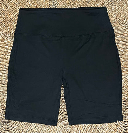 BUTTER SOFT WIDE WAISTBAND BIKER SHORTS