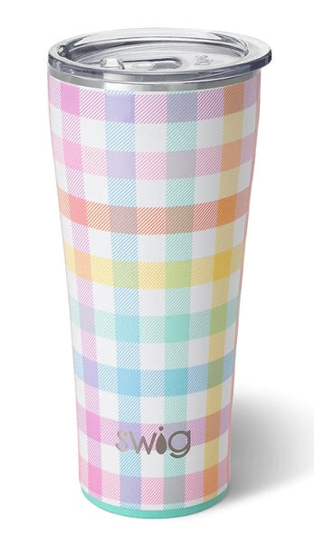 Pretty In Plaid Tumbler (32oz) SWIG LIFE tumbler