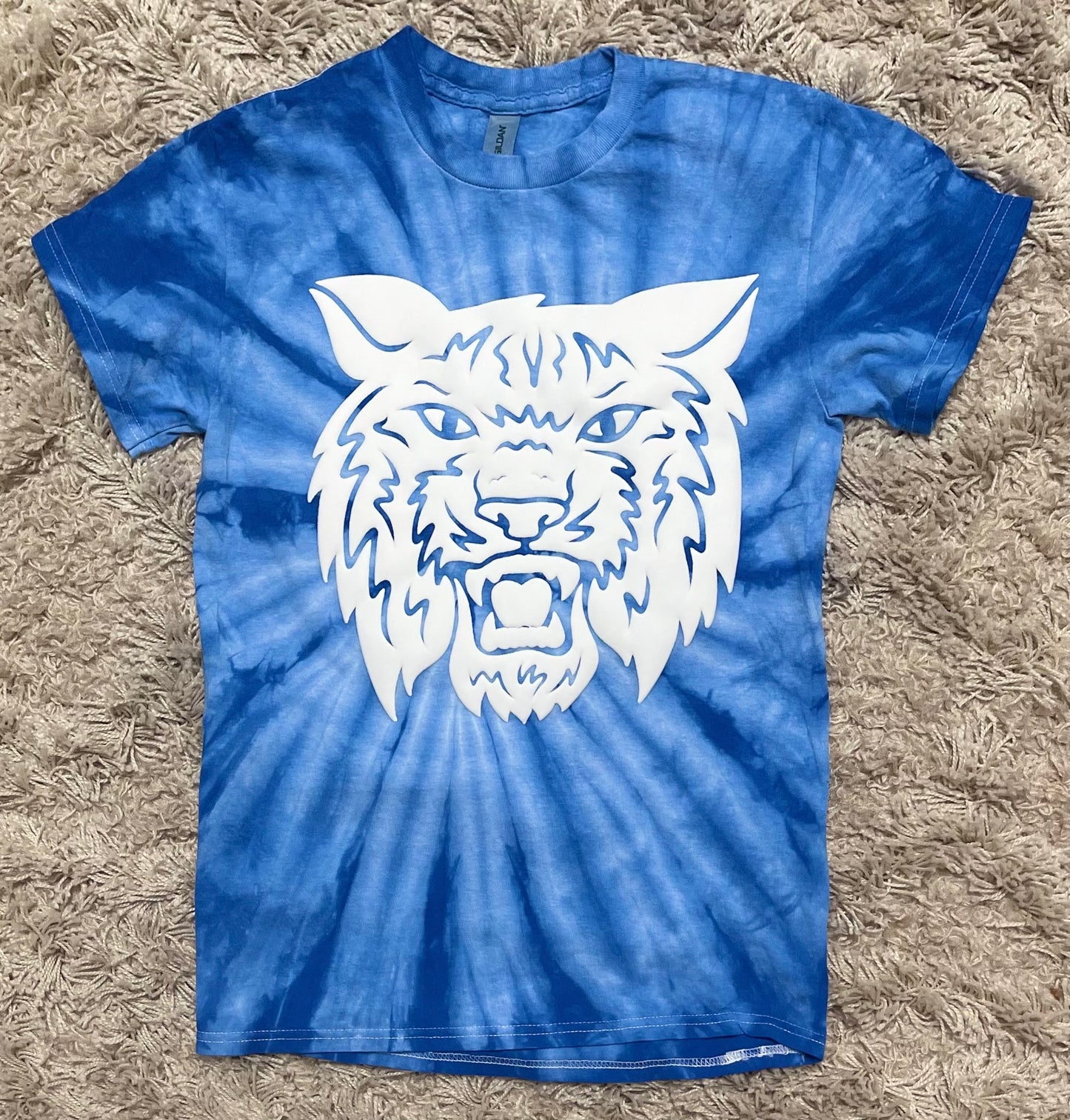 Tie Dye Puff Print WILDCAT tee