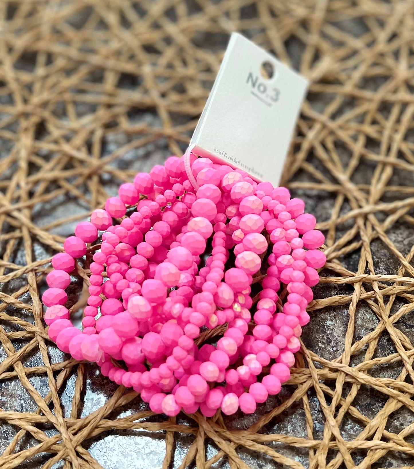 Bubblegum Pink Vivienne Beaded Bracelet Set
