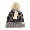 CC.Beanie KIDS Leopard Pom Beanie