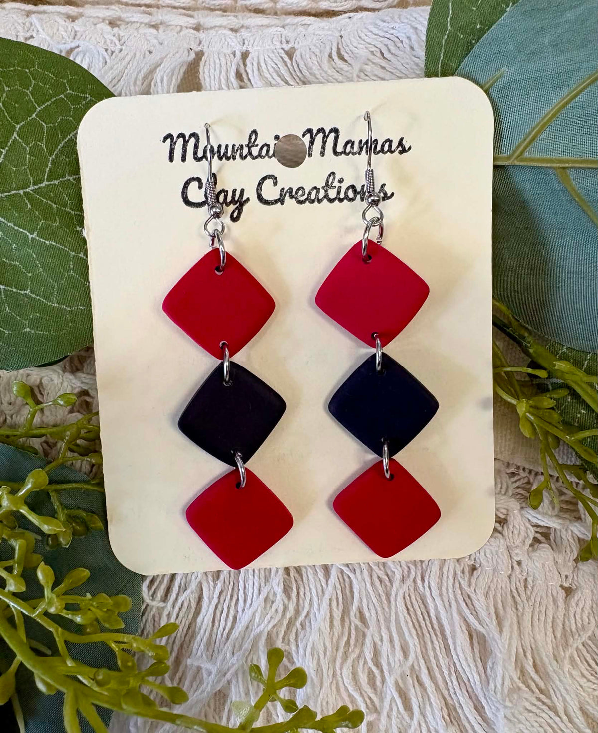 School Spirit Diamond Dangle Earring