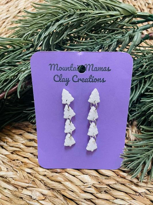 Clay Mini Christmas Cake 4 Drop earrings