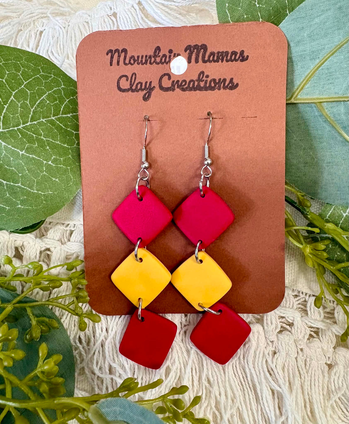 School Spirit Diamond Dangle Earring