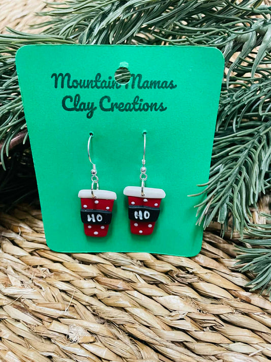 Clay HoHo Latte Dangle Earrings