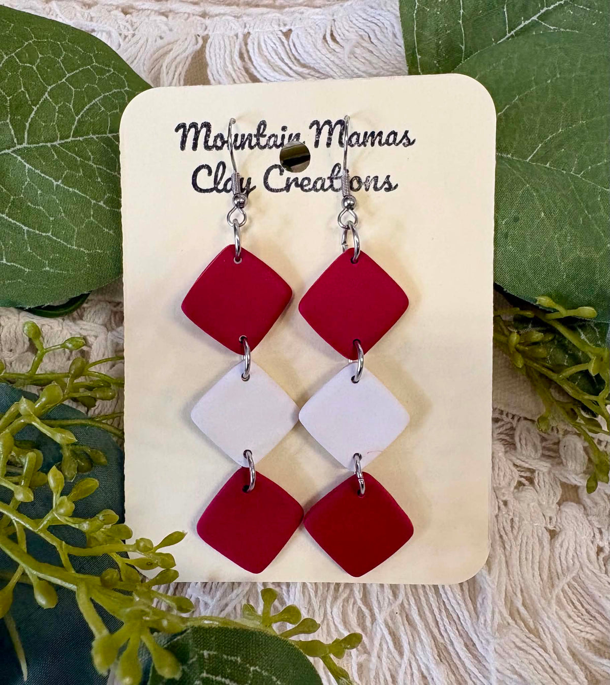 School Spirit Diamond Dangle Earring
