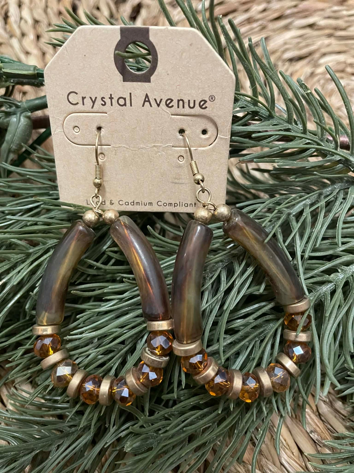 Tear Drop Beaded Hoop Earrings