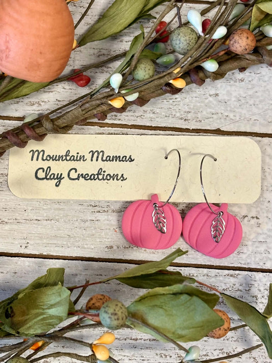 Pumpkins with Silver Leaf on Hoops