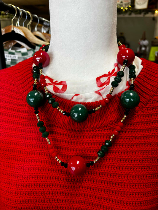 Chunky Holiday Necklace & Earring Set