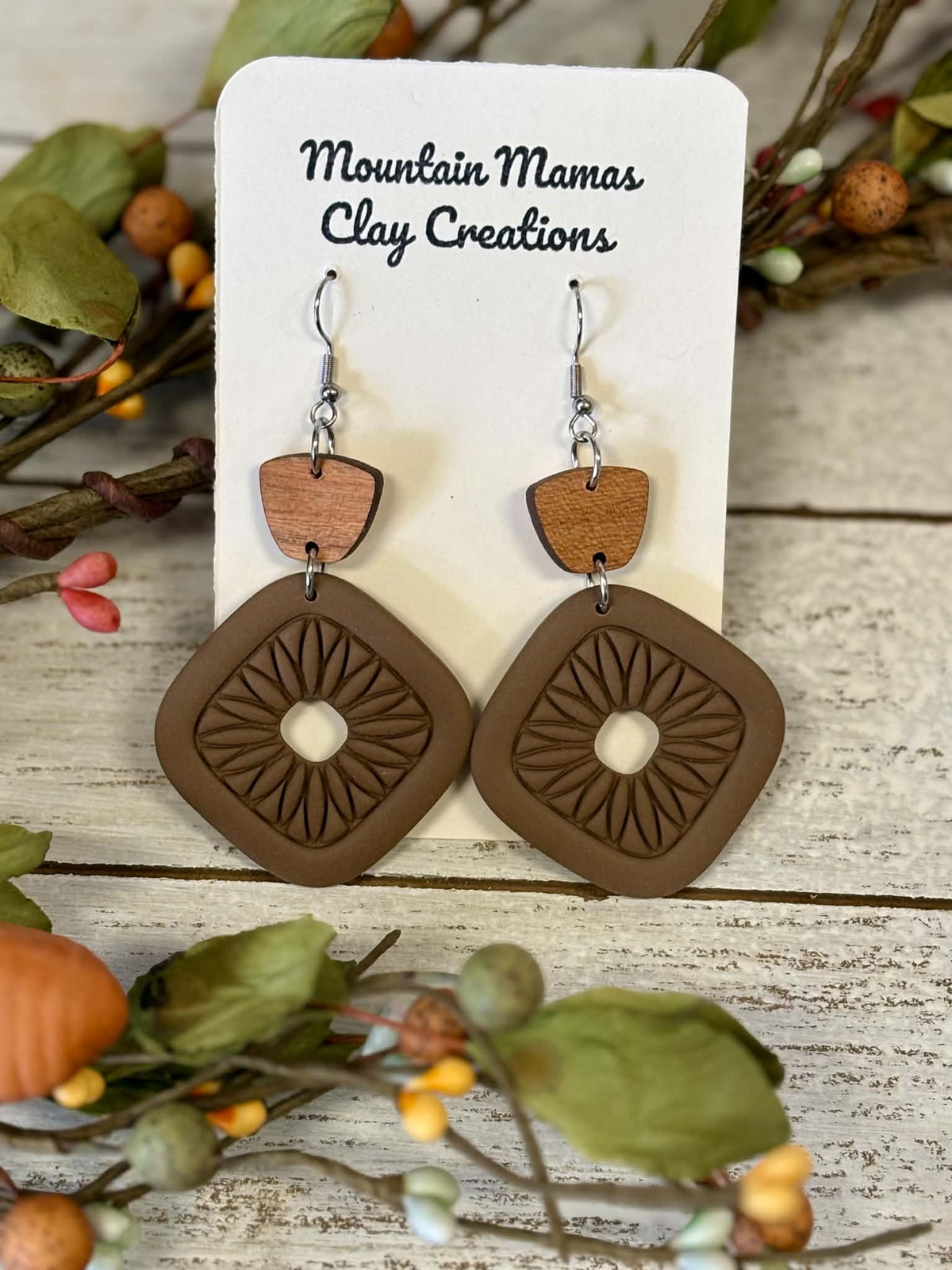 Harvest Dangle Clay Earrings